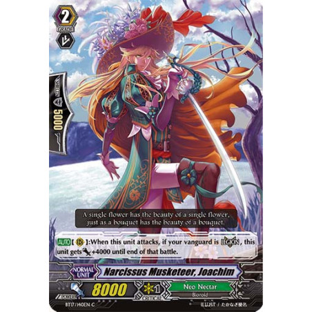 Vanguard_TCG_card_BT17_140EN_C_Narcissus_Musketeer_Joachim_Blazing_Perdition