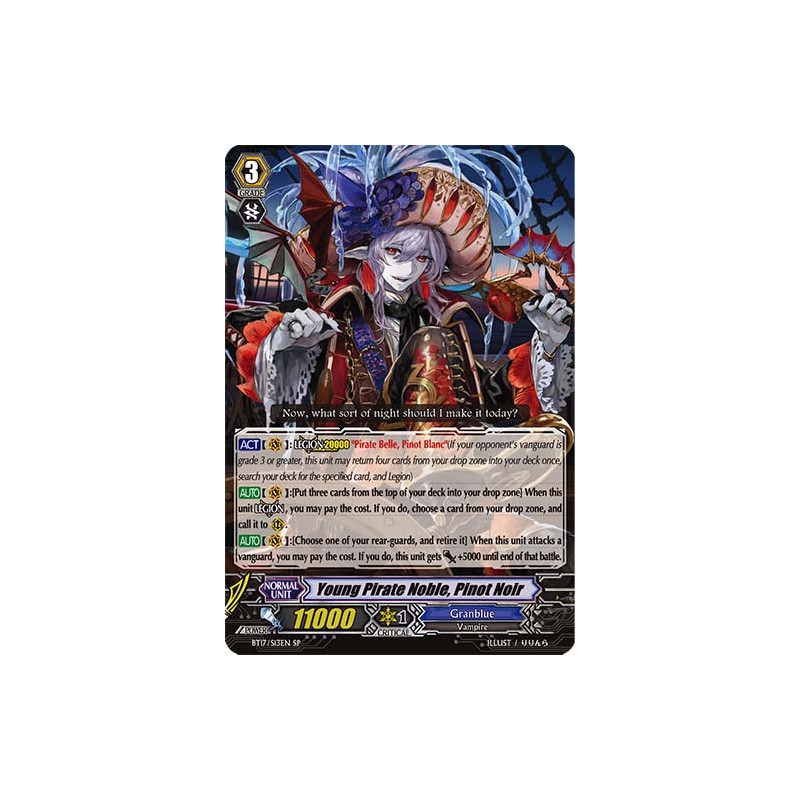 Vanguard_TCG_card_BT17_S13EN_SP_Young_Pirate_Noble_Pinot_Noir_Blazing_Perdition