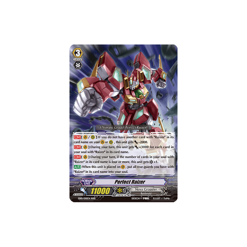Vanguard_TCG_card_EB01_001EN_Perfect_Raizer_Comic_Style_Vol._1_
