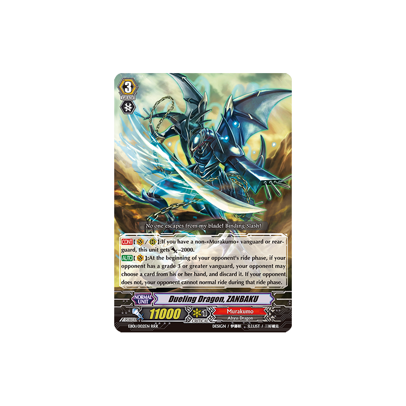 Vanguard_TCG_card_EB01_002EN_Dueling_Dragon_ZANBAKU_Comic_Style_Vol._1_
