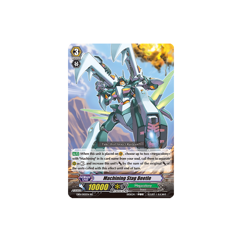 Vanguard_TCG_card_EB01_005EN_Machining_Stag_Beetle_Comic_Style_Vol._1_