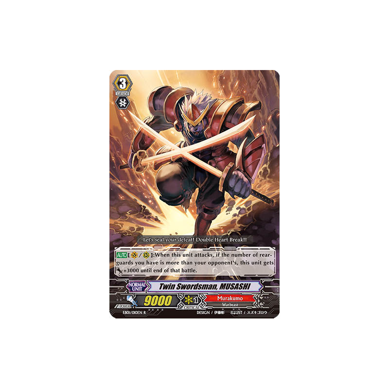 Vanguard_TCG_card_EB01_010EN_Twin_Swordsman_MUSASHI_Comic_Style_Vol._1_