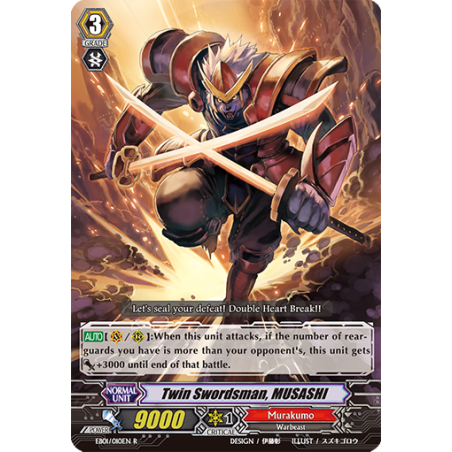Vanguard_TCG_card_EB01_010EN_Twin_Swordsman_MUSASHI_Comic_Style_Vol._1_