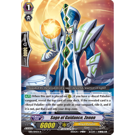 Vanguard_TCG_card_EB01_014EN_Sage_of_Guidance_Zenon_Comic_Style_Vol._1_