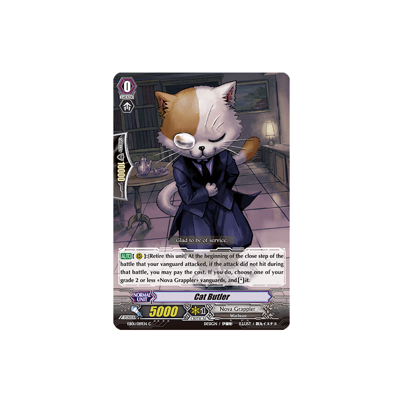Vanguard_TCG_card_EB01_019EN_Cat_Butler_Comic_Style_Vol._1_