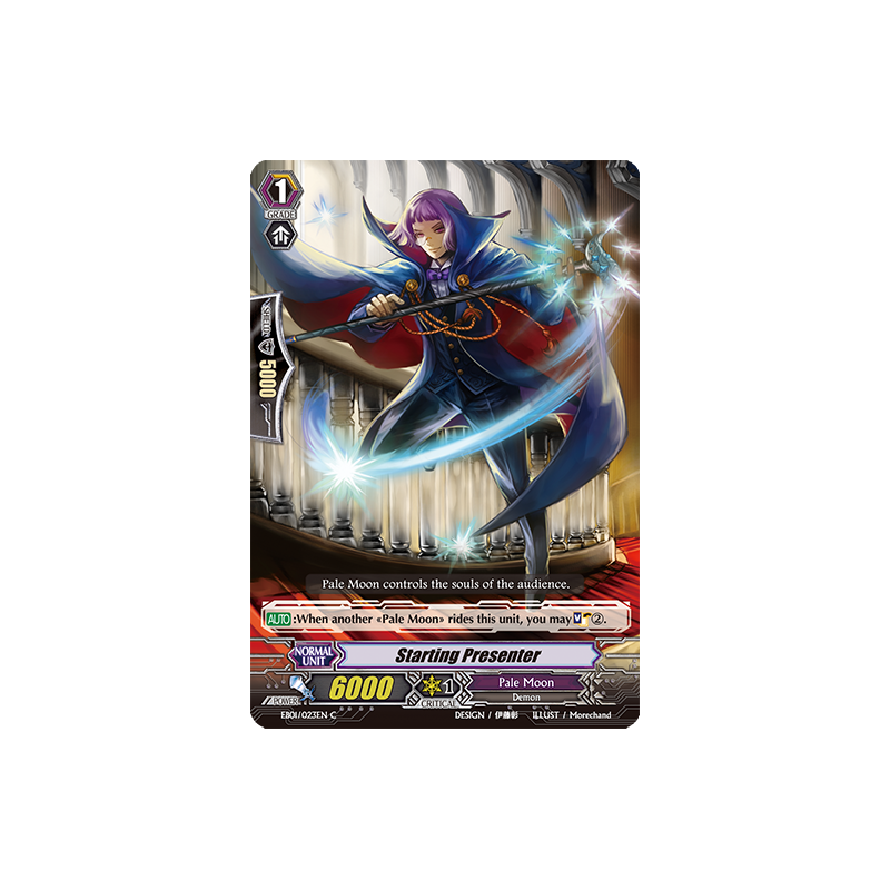 Vanguard_TCG_card_EB01_023EN_Starting_Presenter_Comic_Style_Vol._1_