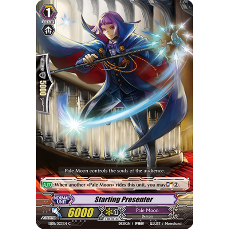 Vanguard_TCG_card_EB01_023EN_Starting_Presenter_Comic_Style_Vol._1_