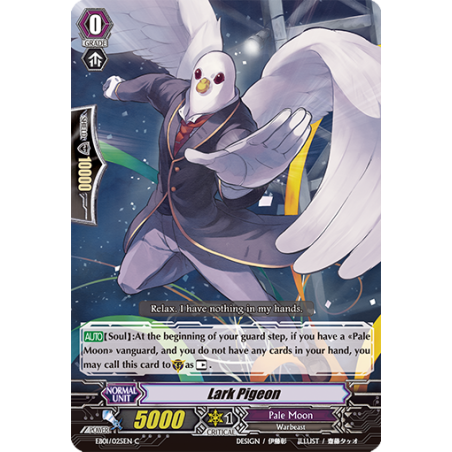 Vanguard_TCG_card_EB01_025EN_Lark_Pigeon_Comic_Style_Vol._1_
