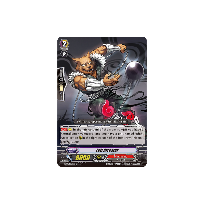 Vanguard_TCG_card_EB01_027EN_Left_Arrester_Comic_Style_Vol._1_