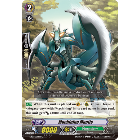 Vanguard_TCG_card_EB01_029EN_Machining_Mantis_Comic_Style_Vol._1_