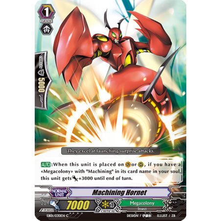 Vanguard_TCG_card_EB01_030EN_Machining_Hornet_Comic_Style_Vol._1_