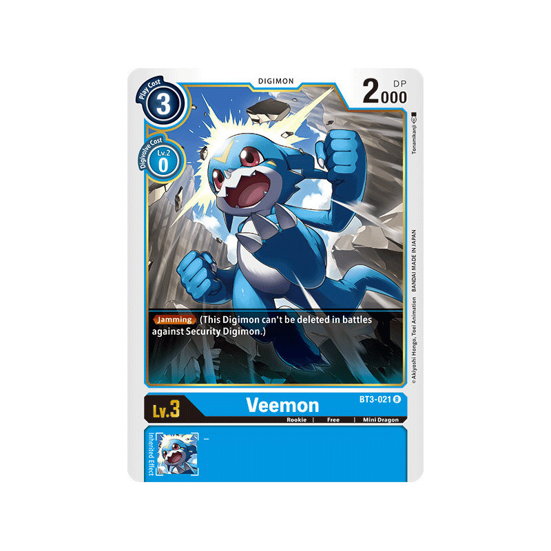 Digimon_TCG_BT3-021_Veemon_Rare_Union_Impact_Card_Game