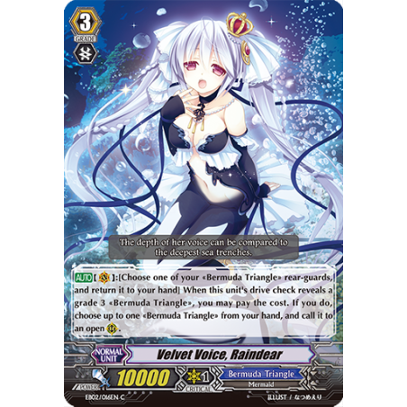 Vanguard_TCG_card_EB02_016EN_Velvet_Voice_Raindear_Banquet_of_Divas_