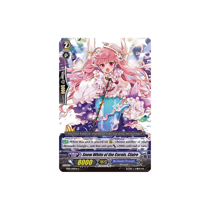 Vanguard_TCG_card_EB02_019EN_Snow_White_of_the_Corals_Claire_Banquet_of_Divas_