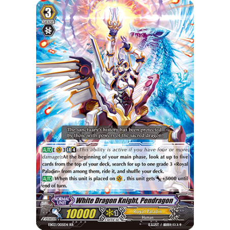 Vanguard_TCG_card_EB03_005EN_White_Dragon_Knight_Pendragon_Cavalry_of_Black_Steel_