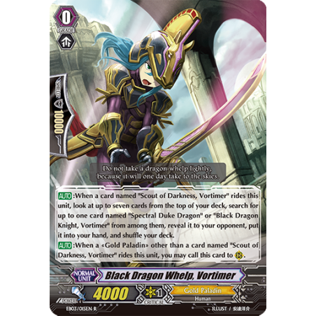 Vanguard_TCG_card_EB03_015EN_Black_Dragon_Whelp_Vortimer_Cavalry_of_Black_Steel_