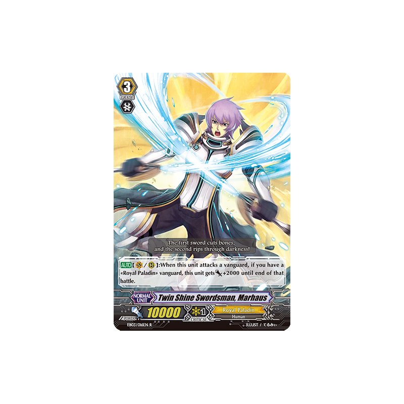 Vanguard_TCG_card_EB03_016EN_Twin_Shine_Swordsman_Marhaus_Cavalry_of_Black_Steel_