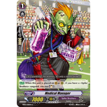 Vanguard_TCG_card_EB03_021EN_Medical_Manager_Cavalry_of_Black_Steel_
