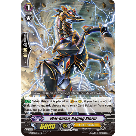 Vanguard_TCG_card_EB03_035EN_War-horse_Raging_Storm_Cavalry_of_Black_Steel_