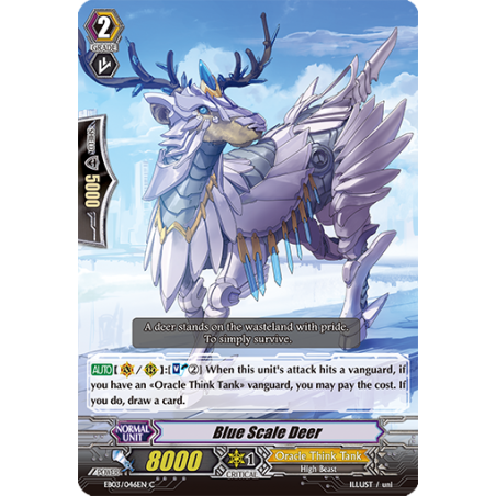 Vanguard_TCG_card_EB03_046EN_Blue_Scale_Deer_Cavalry_of_Black_Steel_