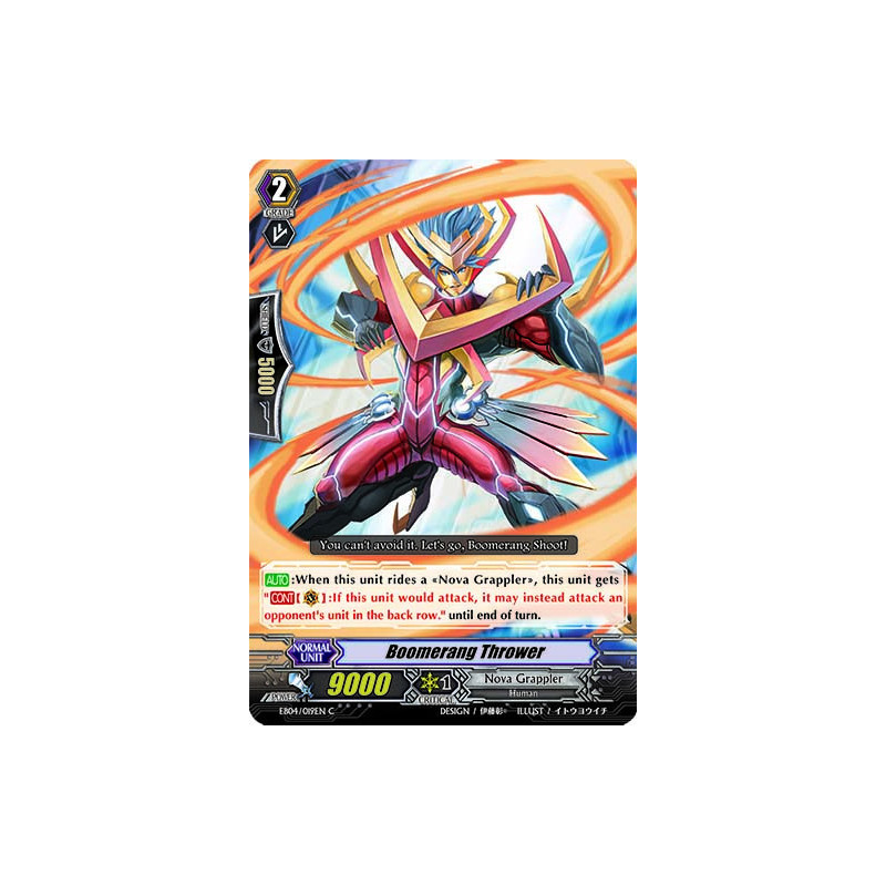 Vanguard_TCG_card_EB04_019EN_Boomerang_Thrower_Waltz_of_the_Goddess