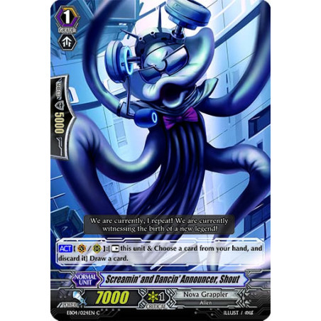 Vanguard_TCG_card_EB04_024EN_Screamin_and_Dancin_Announcer_Shout_Waltz_of_the_Goddess