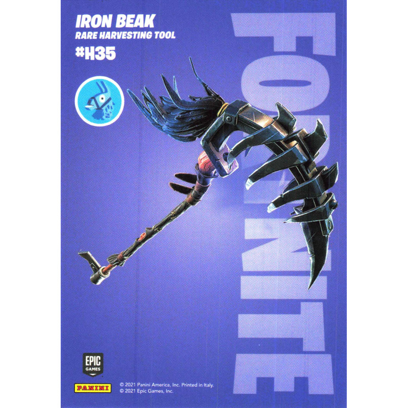 panini-tcg-h35-035-iron-beak-rare-harvesting-tool-fornite-serie-3