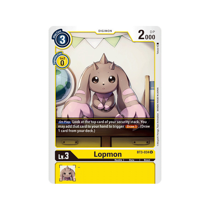 Digimon_TCG_BT3-034_Lopmon_Uncommon_Union_Impact_Card_Game