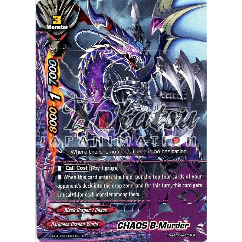 Buddyfight,CHAOS B-Murder,X-BT02/0093EN,Chaos Control Crisis,Unit Cards ...