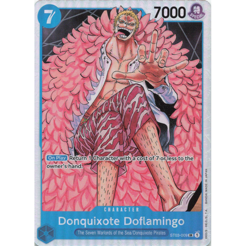 one-piece-tcg-st03-009-pe-donquixote-doflamingo-pre-errata-pe-sr-the-seven-warlords-of-the-sea-st-03