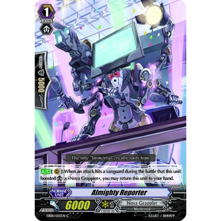 Vanguard_TCG_card_EB08_025EN_Almighty_Reporter_Champions_of_the_Cosmos
