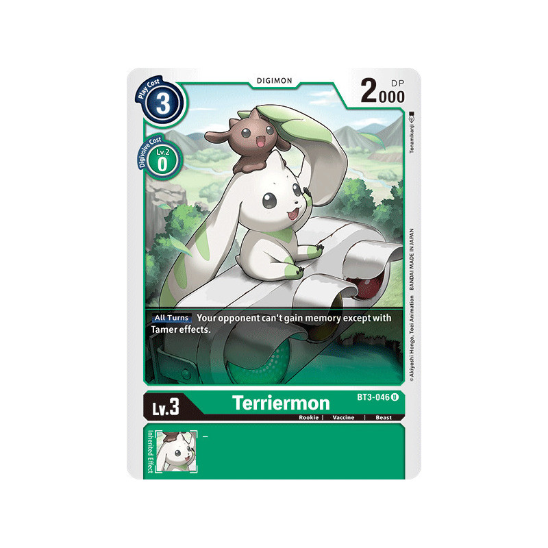 Digimon_TCG_BT3-046_Terriermon_Uncommon_Union_Impact_Card_Game