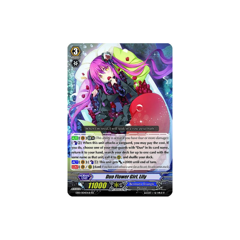 Vanguard_TCG_card_EB10_004EN-B_Duo_Flower_Girl_Lily_Divas_Duet