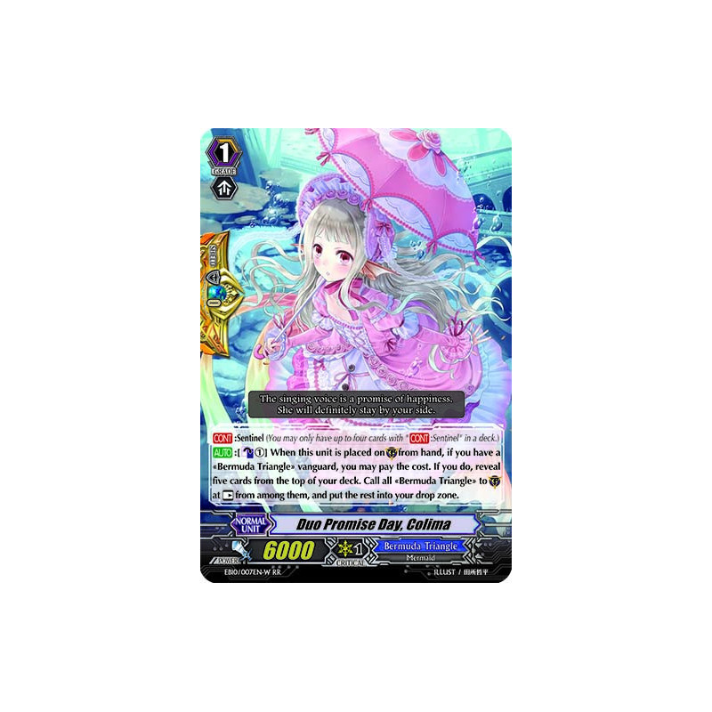 Vanguard_TCG_card_EB10_007EN-W_Duo_Promise_Day_Colima_Divas_Duet