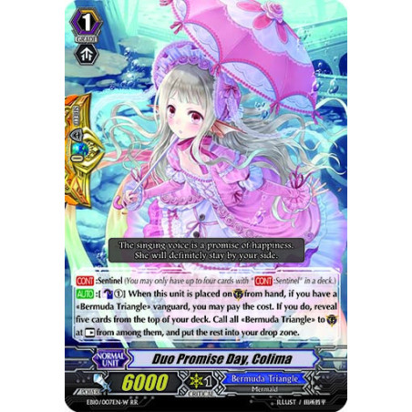 Vanguard_TCG_card_EB10_007EN-W_Duo_Promise_Day_Colima_Divas_Duet