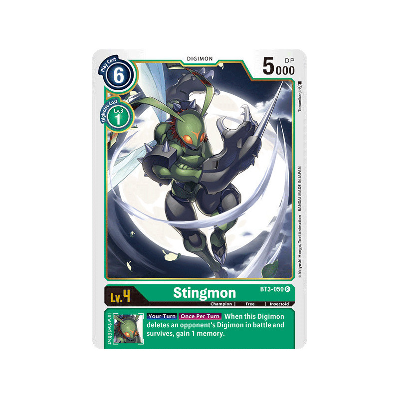 Digimon_TCG_BT3-050_Stingmon_Rare_Union_Impact_Card_Game