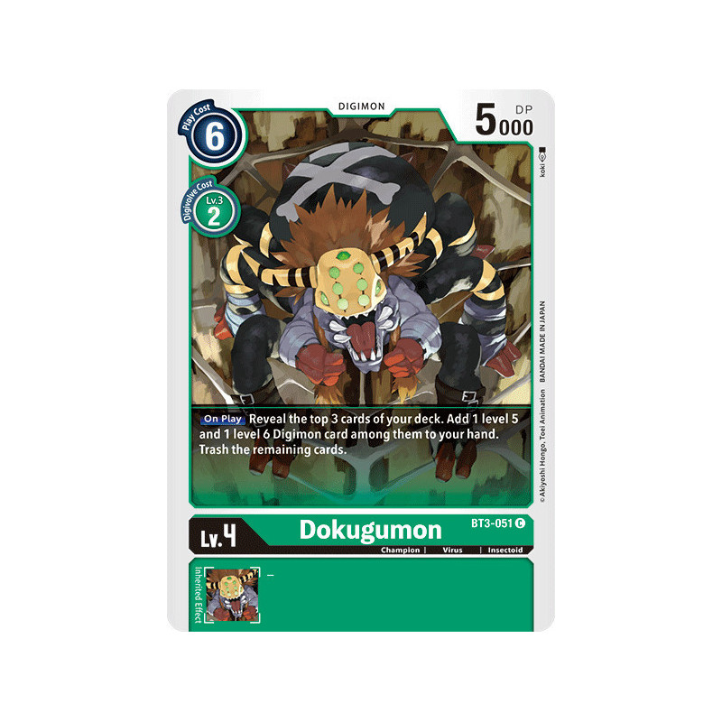 Digimon_TCG_BT3-051_Dokugumon_Common_Union_Impact_Card_Game