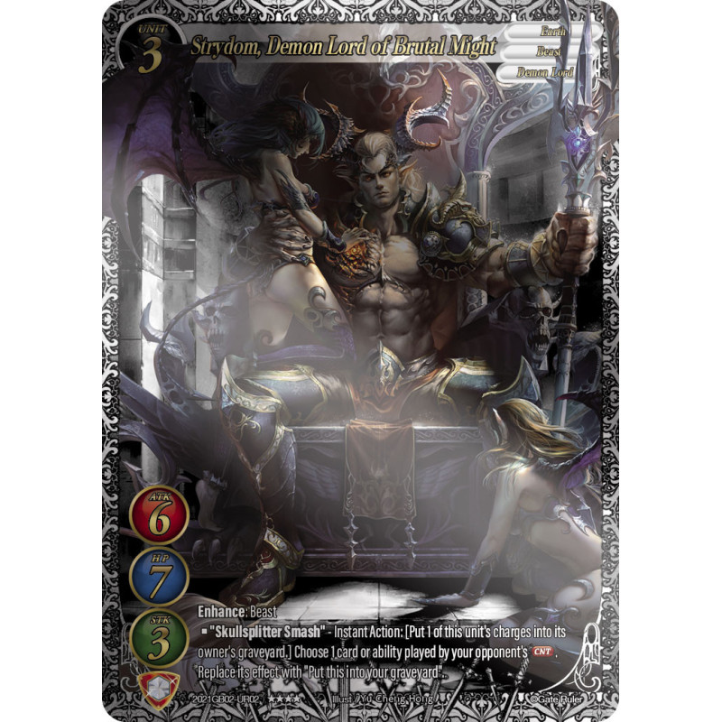 gate-ruler-tcg-2021gb02-ur02-uber-rare-strydom-demon-lord-of-brutal-might-gb02-onslaught-of-the-eldritch-gods