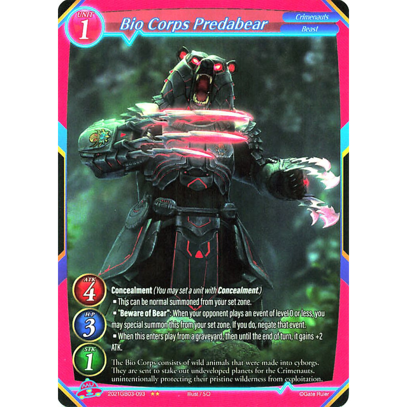 gate-ruler-tcg-premium-2021gb03-093-bio-corps-predabear-gb03-aces-of-the-cosmos-assemble