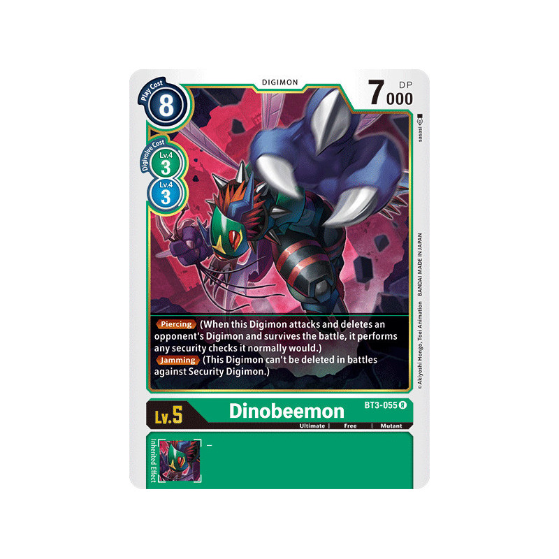 Digimon_TCG_BT3-055_Dinobeemon_Rare_Union_Impact_Card_Game