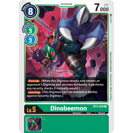 Digimon_TCG_BT3-055_Dinobeemon_Rare_Union_Impact_Card_Game