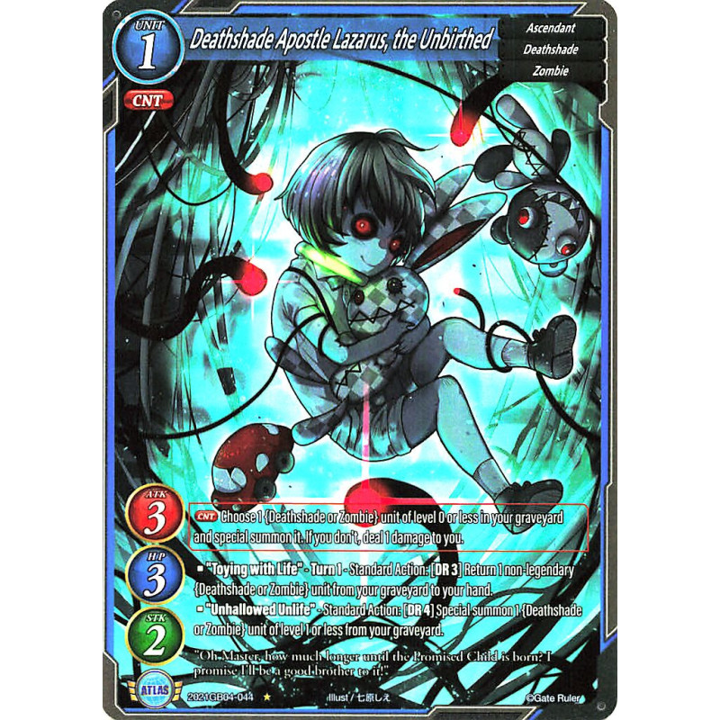 gate-ruler-tcg-premium-2021gb04-044-deathshade-apostle-lazarus-the-unbirthed-gb04-become-the-hero