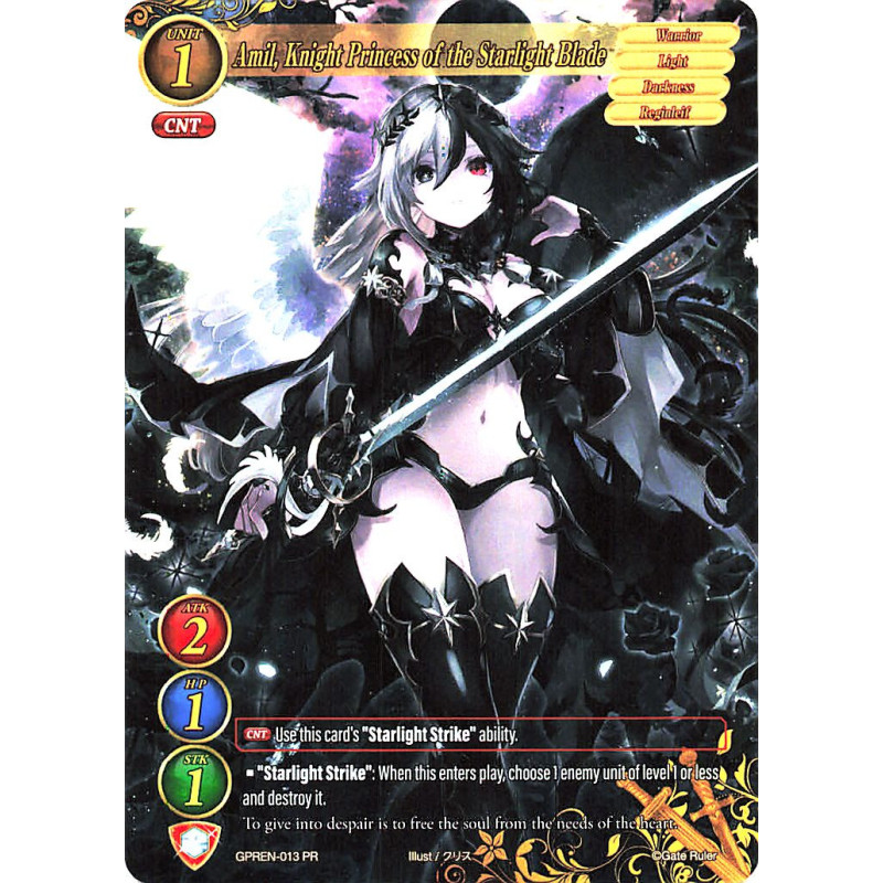 gate-ruler-tcg-gpren-013-pr-amil-knight-princess-of-the-starlight-blade-gb04-become-the-hero