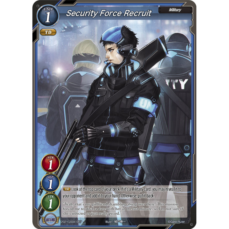 gate-ruler-tcg-2021gs04-007-security-force-recruit-gs04-new-york-zombiepocalypse