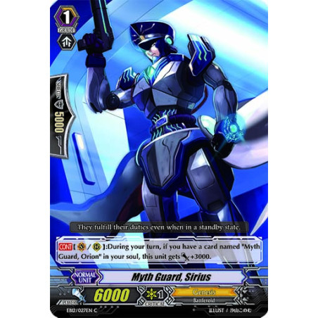 Vanguard_TCG_card_EB12_027EN_Myth_Guard_Sirius_Waltz_of_the_Goddess