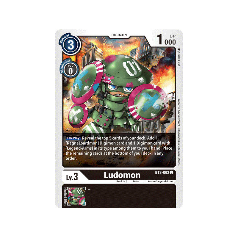 Digimon_TCG_BT3-062_Ludomon_Uncommon_Union_Impact_Card_Game