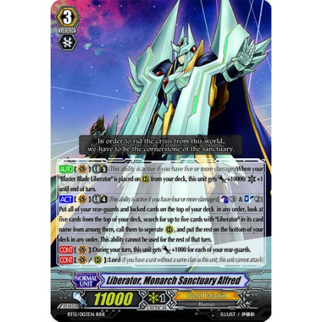 Vanguard_TCG_card_BT15_003EN_RRR_Liberator_Monarch_Sanctuary_Alfred_Infinite_Rebirth