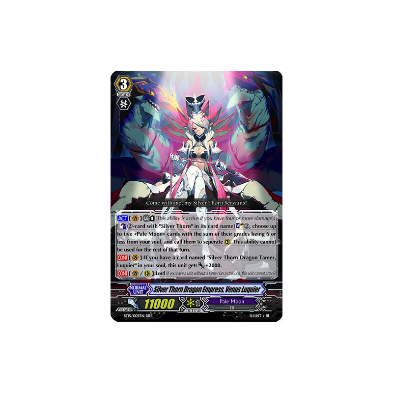 Vanguard_TCG_card_BT15_007EN_RRR_Silver_Thorn_Dragon_Empress_Venus_Luquier_Infinite_Rebirth