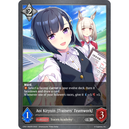 shadowverse-tcg-cp01-082en-silver-aoi-kiryuin-trainers-teamwork-umamusume-pretty-derby
