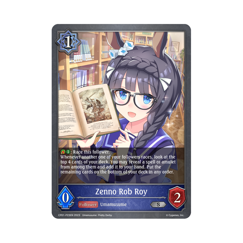 shadowverse-tcg-cp01-p23en-silver-premium-zenno-rob-roy-umamusume-pretty-derby